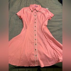 Rebel Love Clothing Pink Rockabilly Western Dress